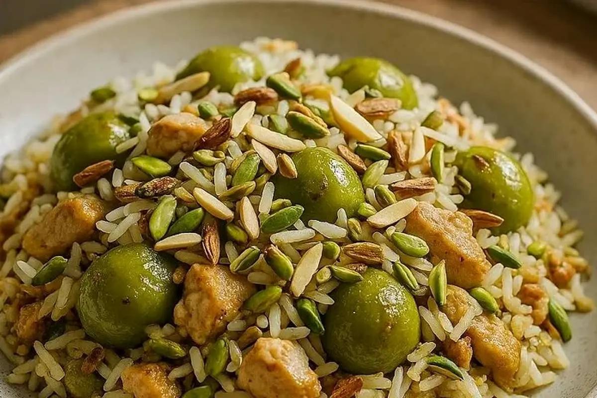 گوجه سبز پلو؛ یه غذای مجلسی جدید و ارزون