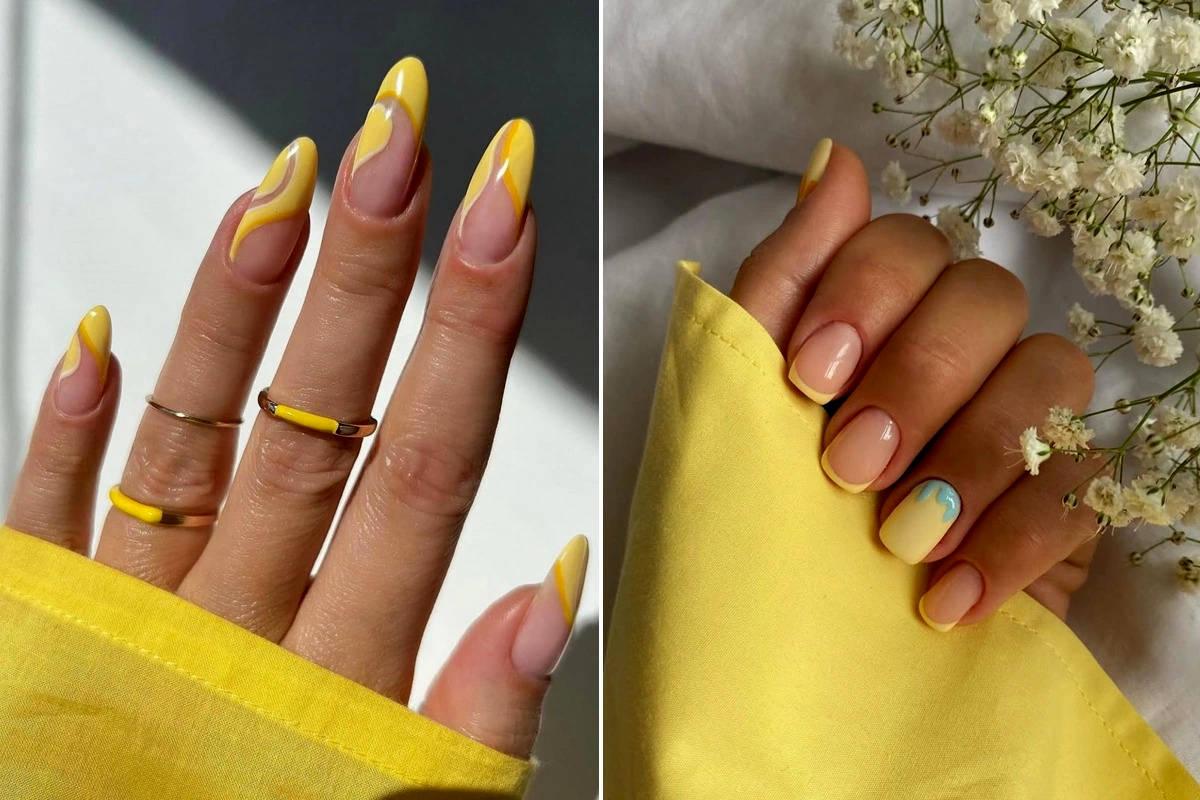 ۱۰ طراحی ناخن زرد کره‌ای ترند ۱۴۰۴ که حس تابستان را به نوک انگشتانتان می‌آورد
