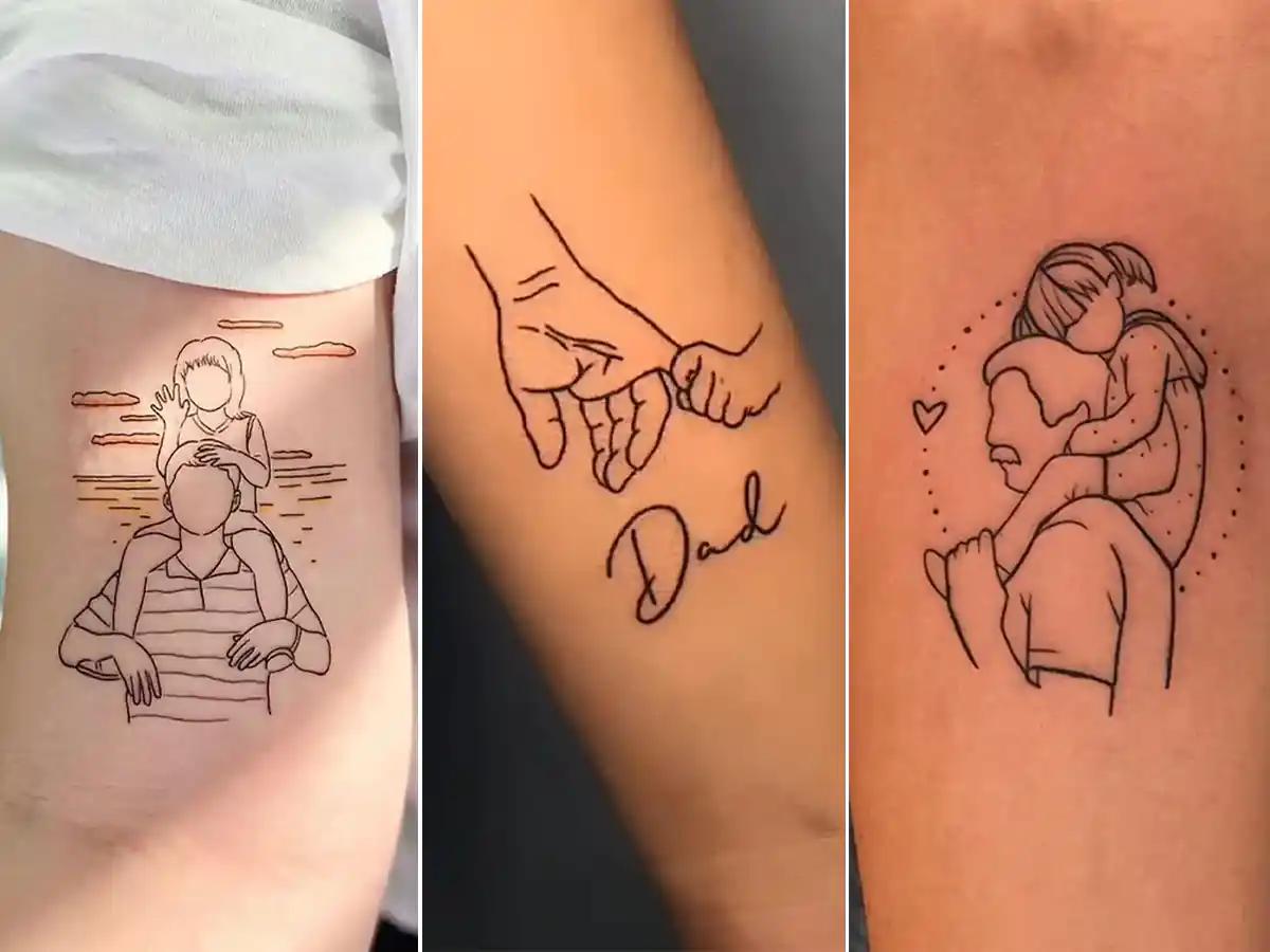 طرح‌هایی خاص برای یک رابطه خاص! تتوی پدر و دختر، از دل تا پوست