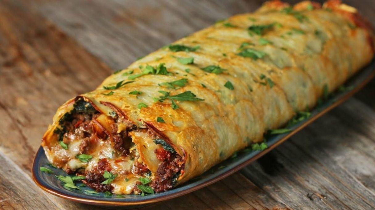 طرز تهیه اسکالوپ سیب‌ زمینی رولتی با سبزیجات معطر