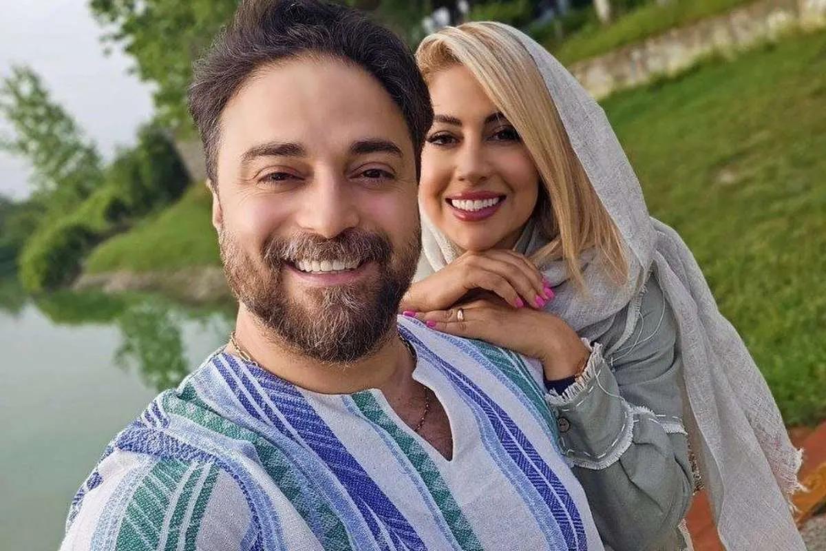 درخشش همسر بابک جهانبخش با استایلی شاد و رنگارنگ