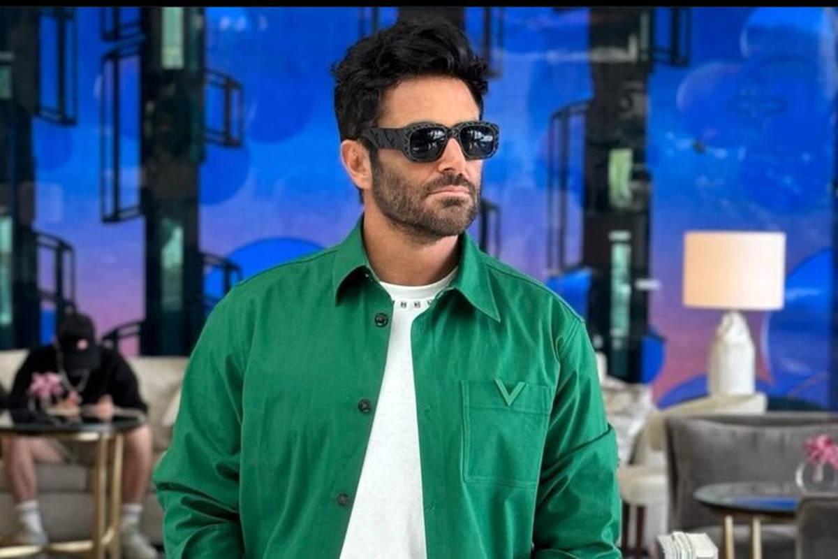 عکس هنری رضا گلزار با برج‌ خلیفه