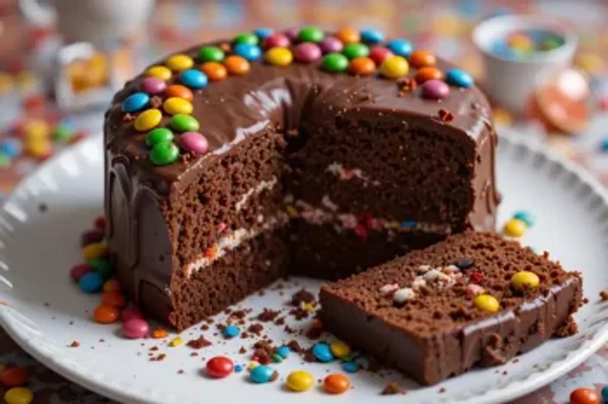 کیک خانگی با اسمارتیز؛ ترکیب شادی و شکلات در یک لقمه!