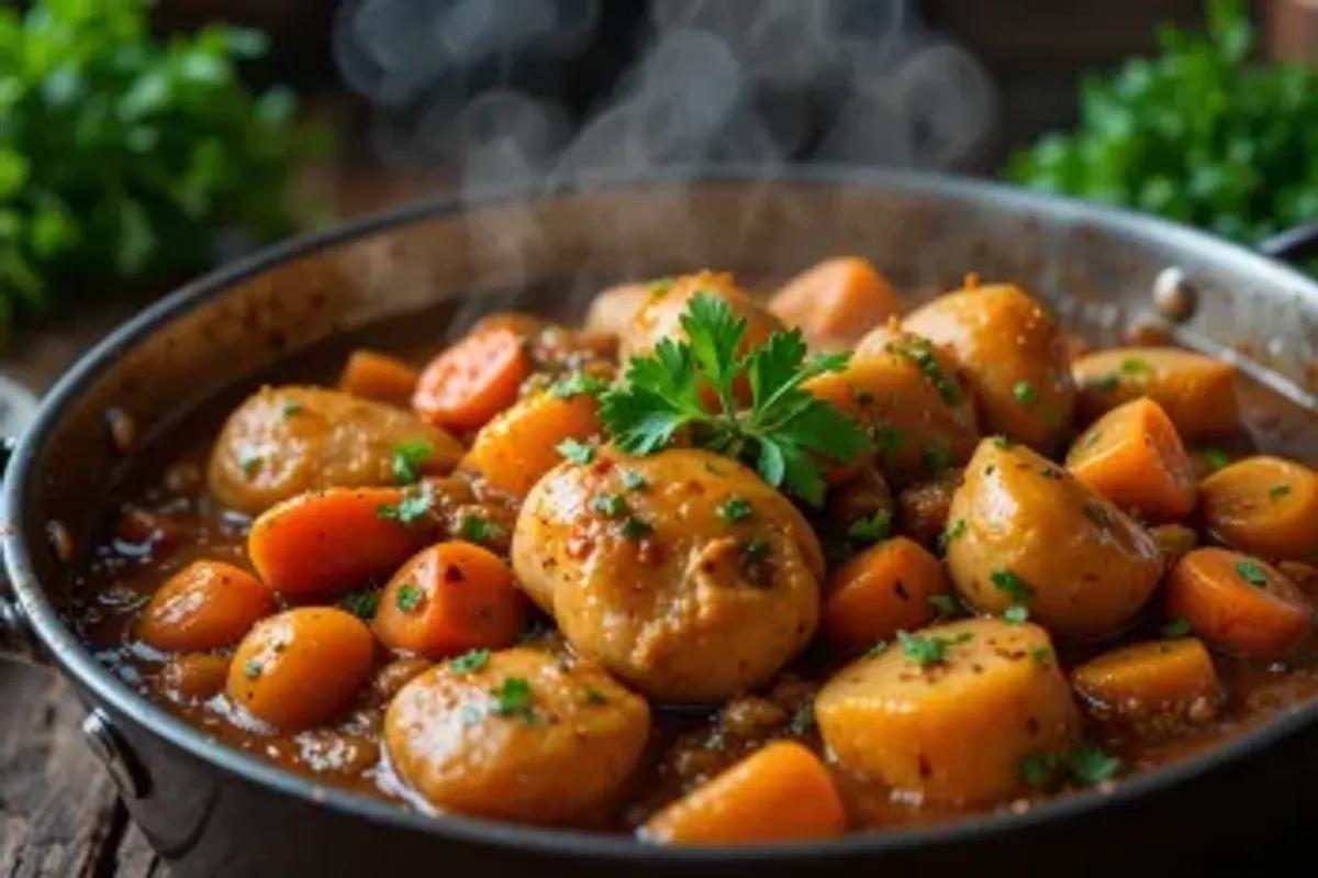 خوراک راگو مرغ با طعم اصیل و زمان کم پخت | راه‌حل سریع برای شام خانوادگی