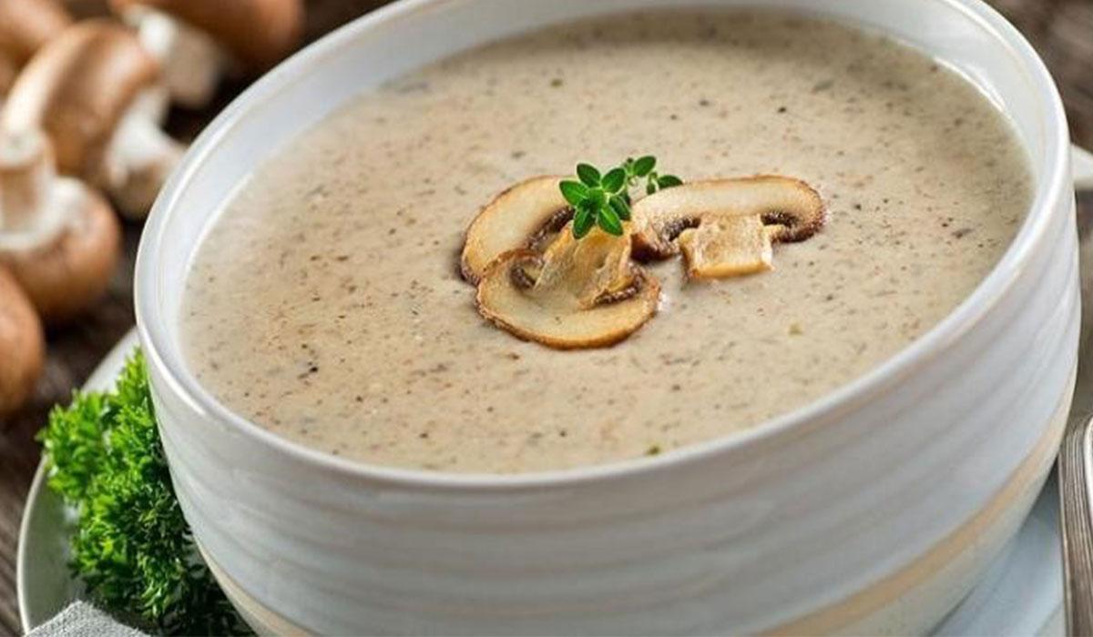 طرز تهیه سوپ شیر و قارچ به سبک رستورانی