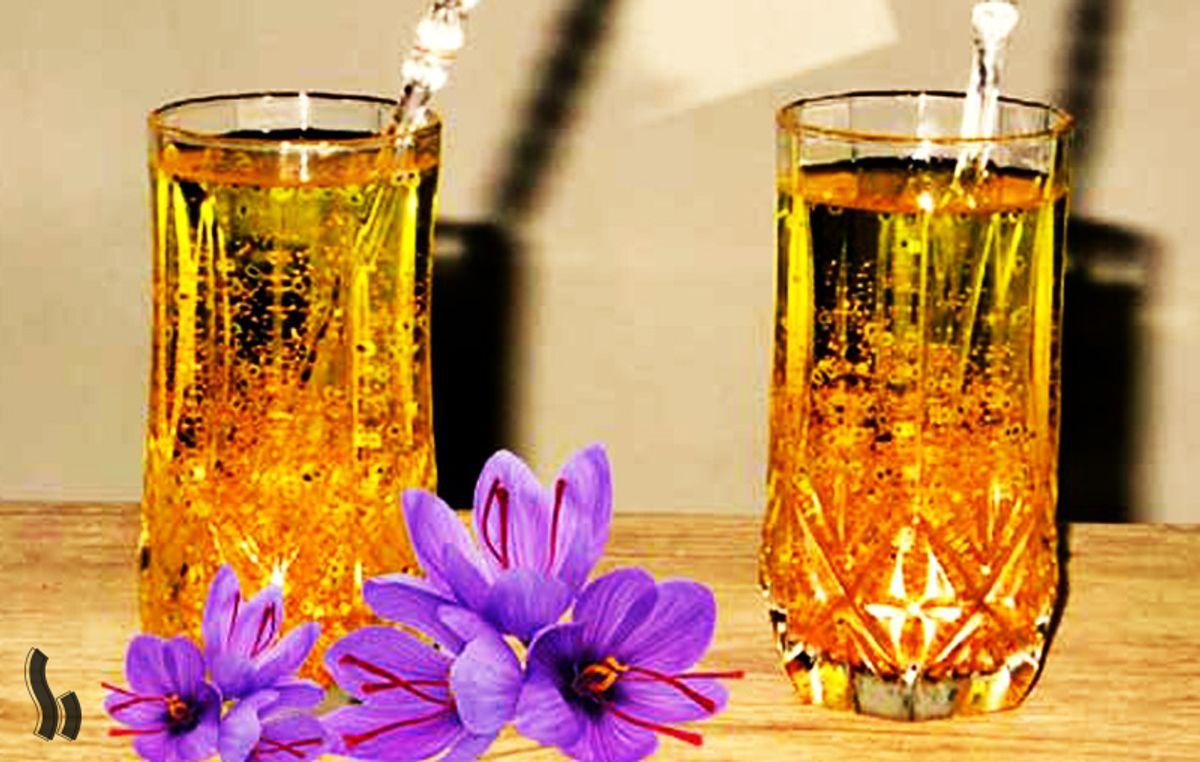 طرز تهیه شربت زعفران با تخم شربت | یک شربت فوق العاده خوشرنگ و کم هزینه