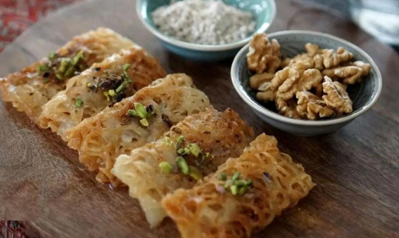 طرز تهیه شیرینی رشته خشکار اصیل ایرانی