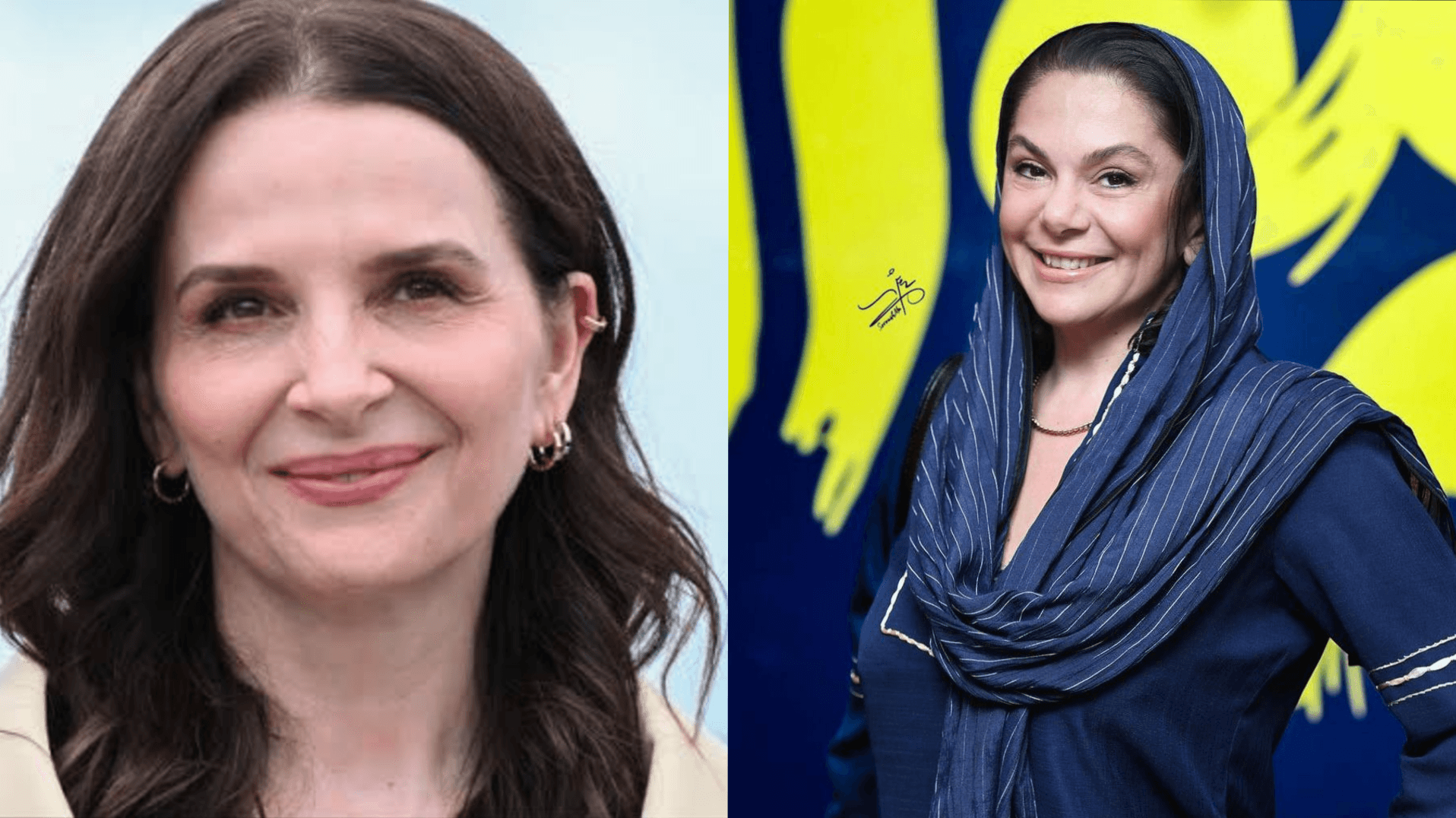 کمیابترین عکس سینما: مستانه مهاجر و ژولیت بینوش ۲۰ سال پیش